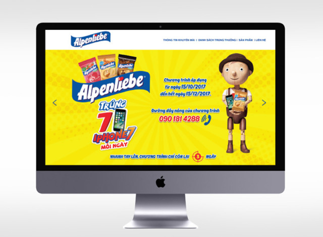 Microsite: Alpenliebe Trúng 7 iPhone7 mỗi ngày